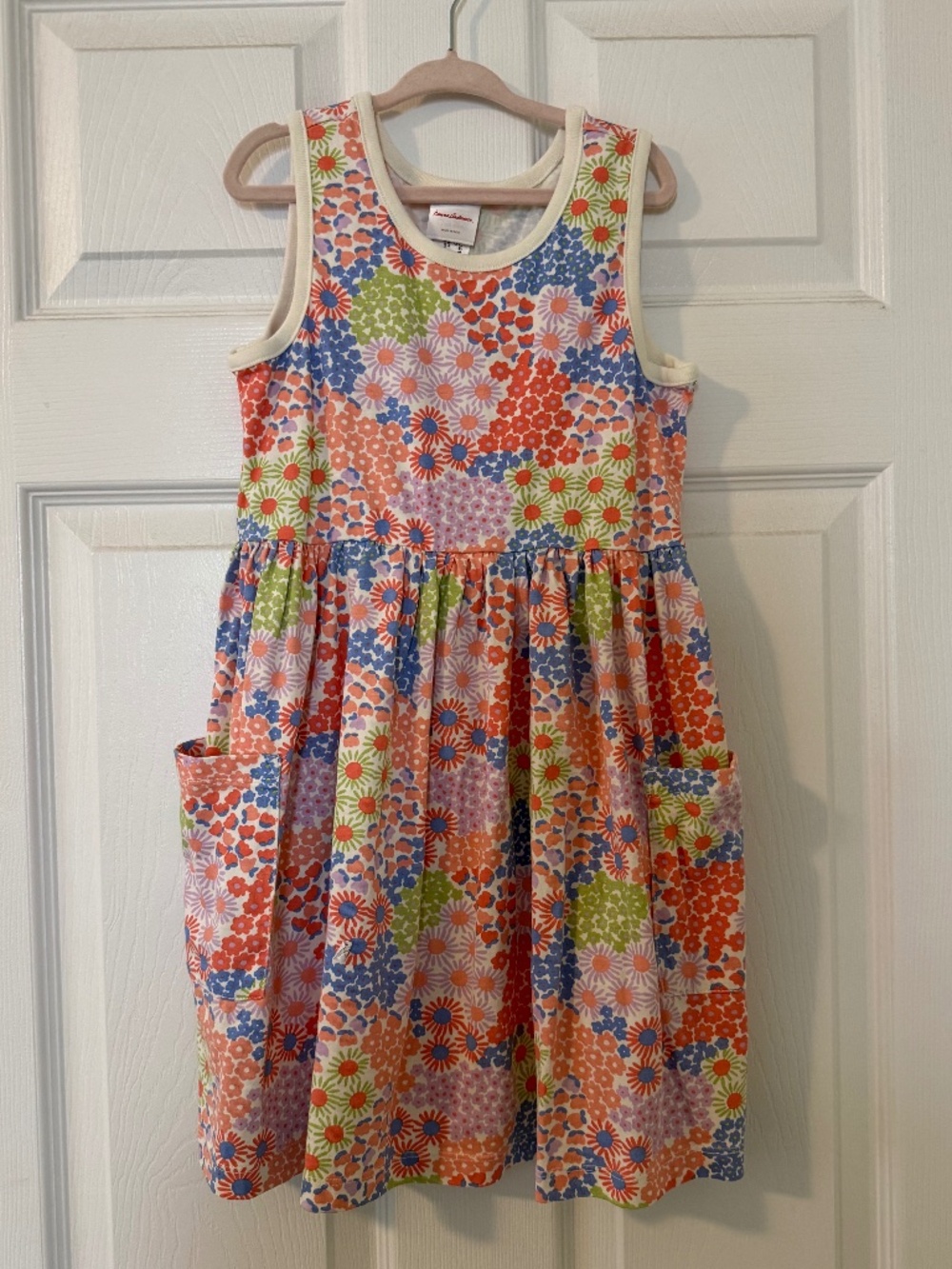 Hanna Andersson floral play dress with pockets size 120 6-7